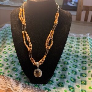 Vintage Avon  Beaded Necklace with Pendant